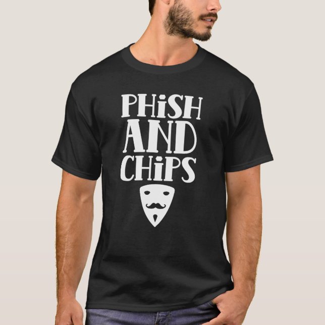 Camiseta Computadora De Pescado Y Chip Hackeando Hacker Hac (Anverso)