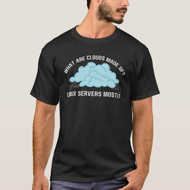 Camiseta Computadora De qué están hechas las nubes Servidor (Anverso)