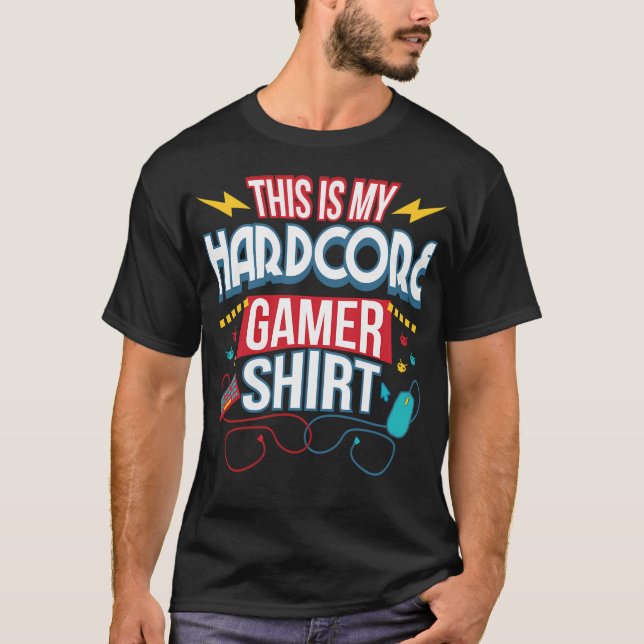 Camiseta Computadora Hardcore Típico Gamer Gaming Nerd Gift (Anverso)