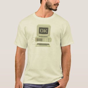 Camiseta Computadora OK: Pantalla Retro de Computadora con