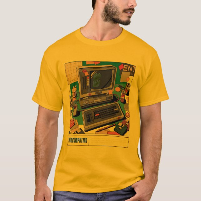 Camiseta Computadora retro (Anverso)