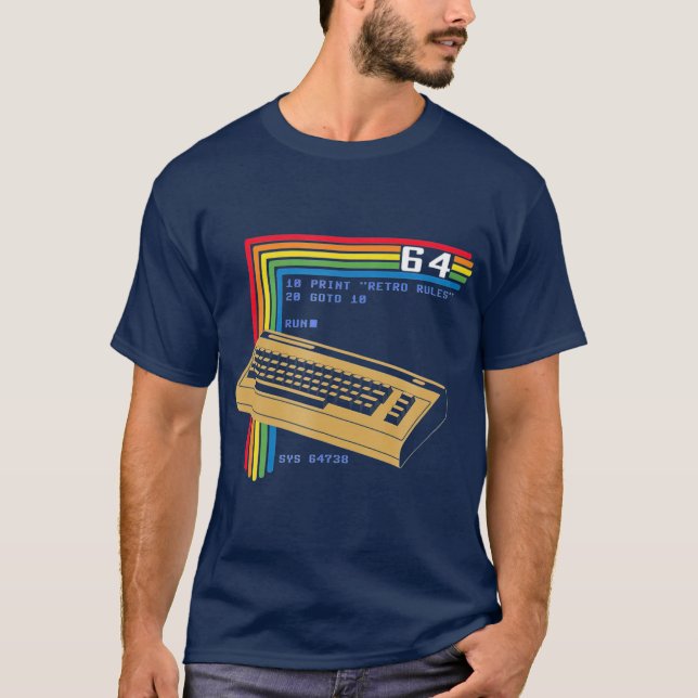 Camiseta Computadora retro C64 (Anverso)