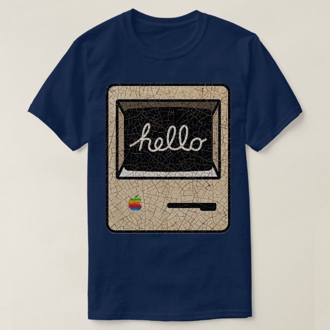 Camiseta Computadora vintage Hello Mac 1984 (Diseño del anverso)