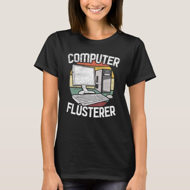 Camiseta Computadora Whisper Computer Computer Computer Com (Anverso)