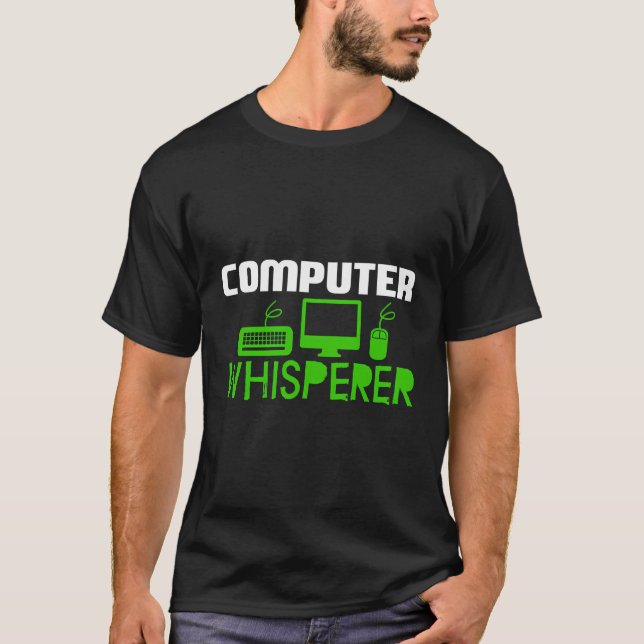 Camiseta Computadora Whisperer Funny Nerdy Programador (Anverso)