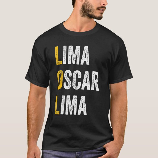 Camiseta Computer Chat Shortcuts Lima Oscar Lima   Lol (Anverso)