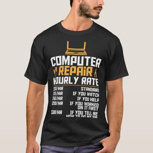 Camiseta Computer Nerd  Computer Engineer  Computer Hourly  (Anverso)
