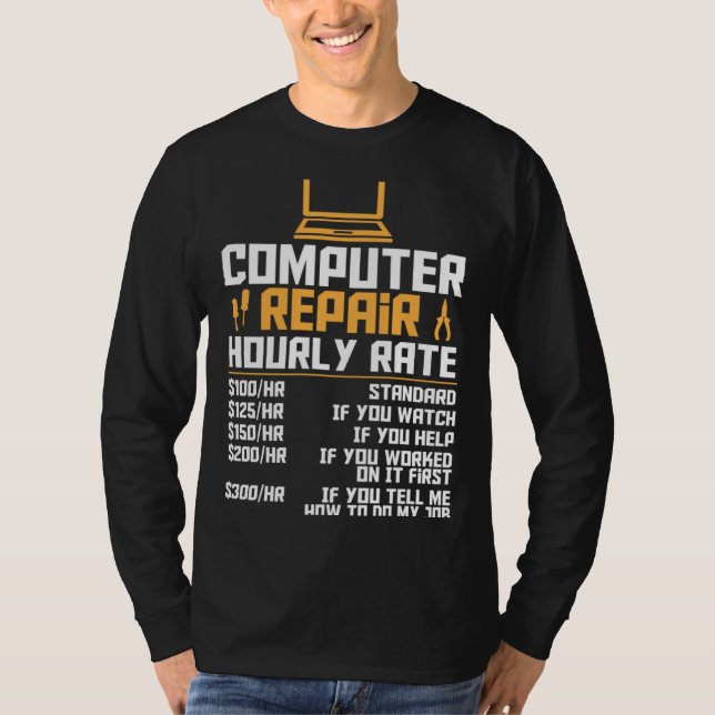 Camiseta Computer Nerd  Computer Engineer  Computer Hourly  (Anverso)