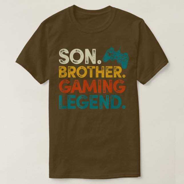 Camiseta Computer Video game Geek son brother gaming legend (Diseño del anverso)