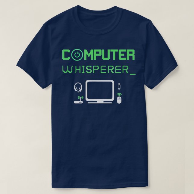 Camiseta Computer Whisperer Computer Science Programation C (Diseño del anverso)