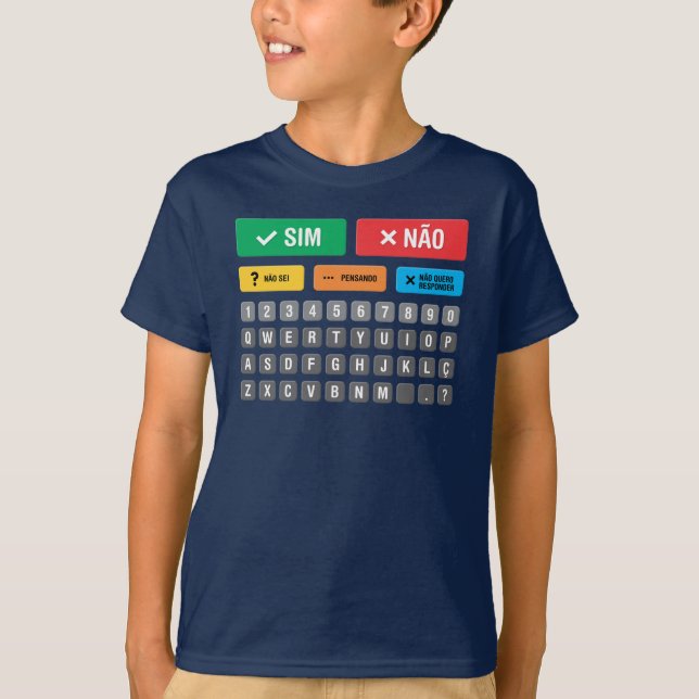 Camiseta Comunicación de puntaje de PT-BR Autism AAC PECS 0 (Anverso)