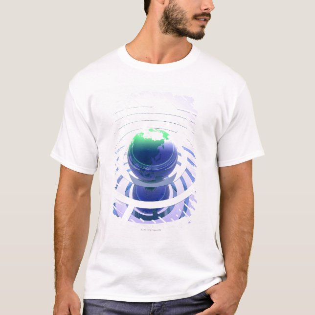 Camiseta Comunicación global, ordenador conceptual (Anverso)
