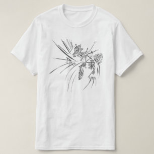 Camiseta Comunicación Negro Blanco Abstracto Tatuaje Tribal