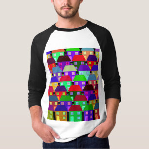 Camiseta Comunidad Hogar Colorido Casas
