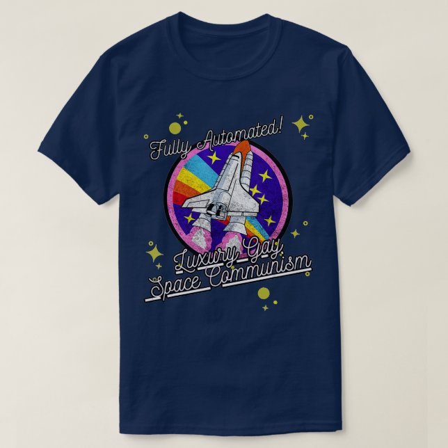 Camiseta Comunismo espacial gay de lujo totalmente automati (Diseño del anverso)