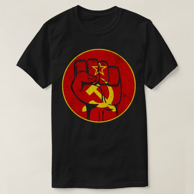 Camiseta Comunismo Unión Soviética Primera Hammer Sickle (Diseño del anverso)