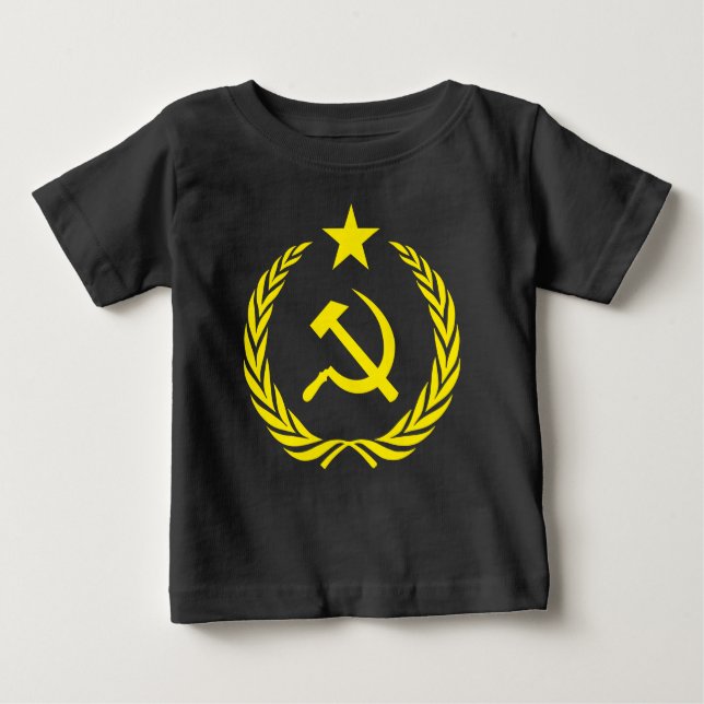Camiseta comunista del jersey de la multa del bebé (Anverso)