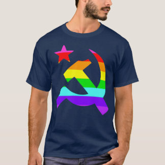 Camiseta Comunista LGBT gay del arcoiris