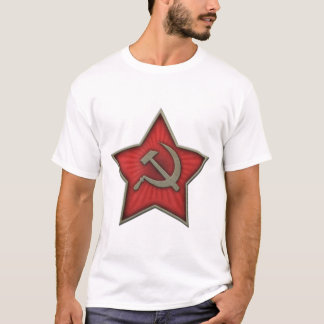 Camiseta Comunista soviético del martillo y de la hoz de la
