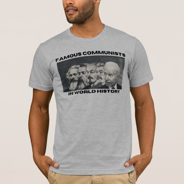Camiseta Comunistas famosos contra Biden en la historia mun (Anverso)