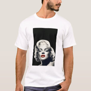 Camiseta CON24BW-V4 labios rojos Marilyn EN BLACK.tif