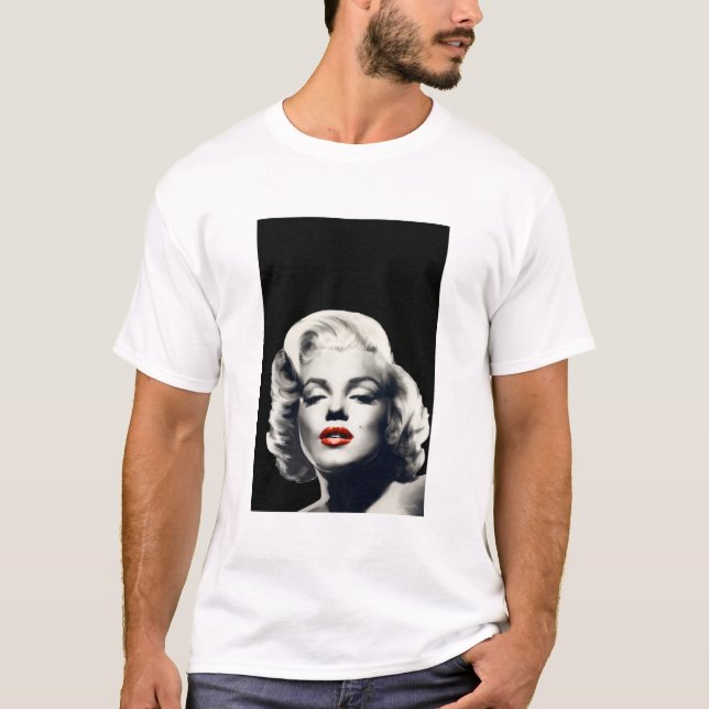 Camiseta CON24BW-V4 labios rojos Marilyn EN BLACK.tif (Anverso)