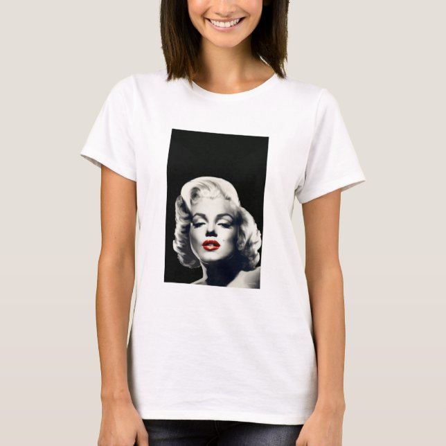 Camiseta CON24BW-V4 labios rojos Marilyn EN BLACK.tif (Anverso)