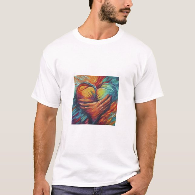 Camiseta con "Abrazos cardíacos" (Anverso)