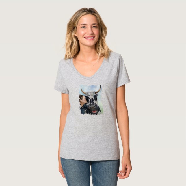 Camiseta con acuarela y mensaje (Anverso completo)