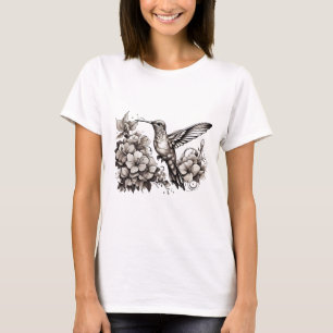 Camiseta con adorable diseño de pájaro zumbido