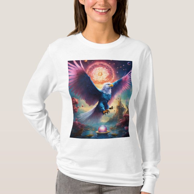 Camiseta con águila de cristal - Emblema de libert (Anverso)