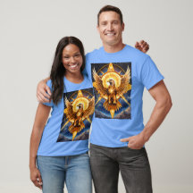 camiseta con águila de cristal, simbolizando la vi