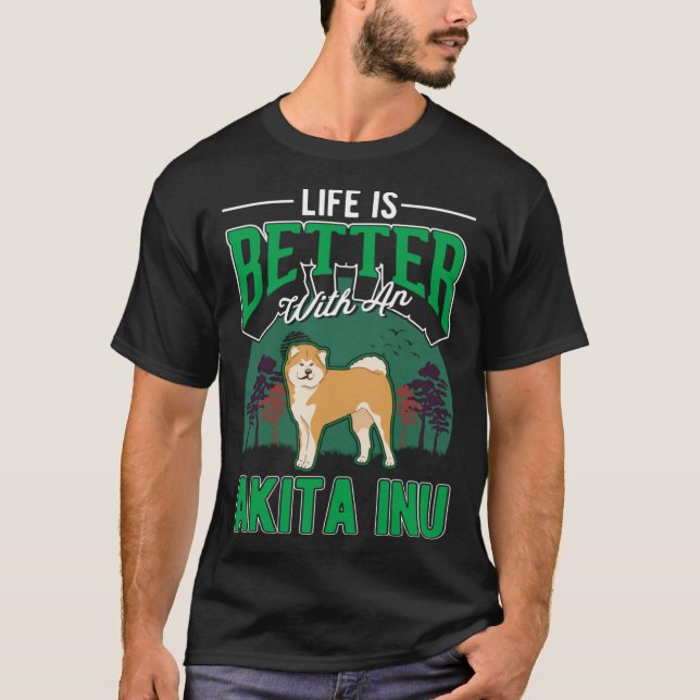 Camiseta con Akita Inu (Anverso)