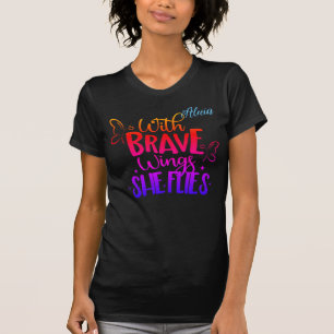Camiseta Con Alas Valientes Mujer 