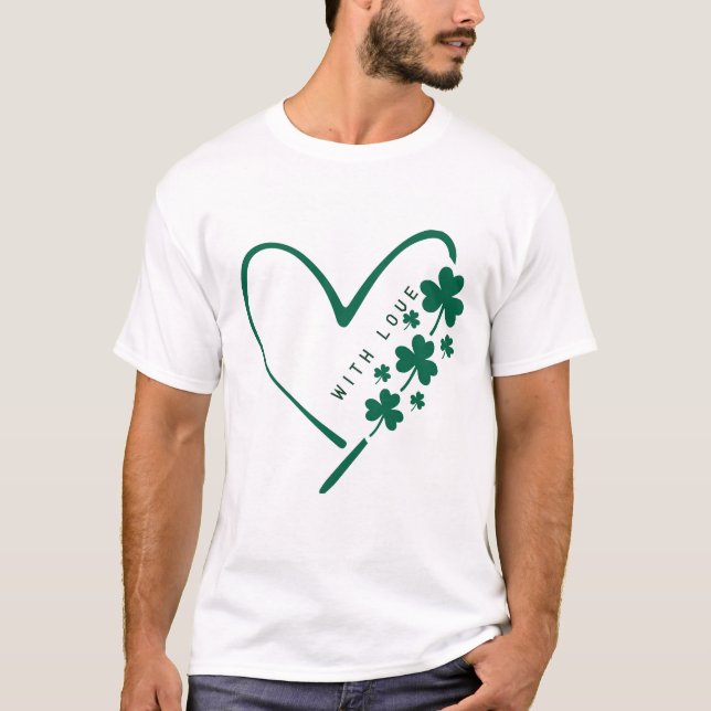 Camiseta Con amor y suerte - Especial del Día de San Patric (Anverso)