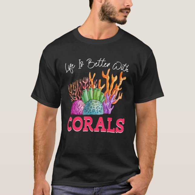 Camiseta Con arrecifes de coral oceánico (Anverso)
