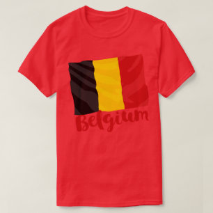 Camiseta con bandera belga