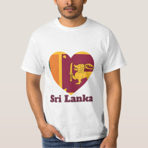 Camiseta con bandera cardíaca de Sri Lanka