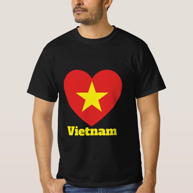 Camiseta con bandera cardíaca de Vietnam (Anverso)