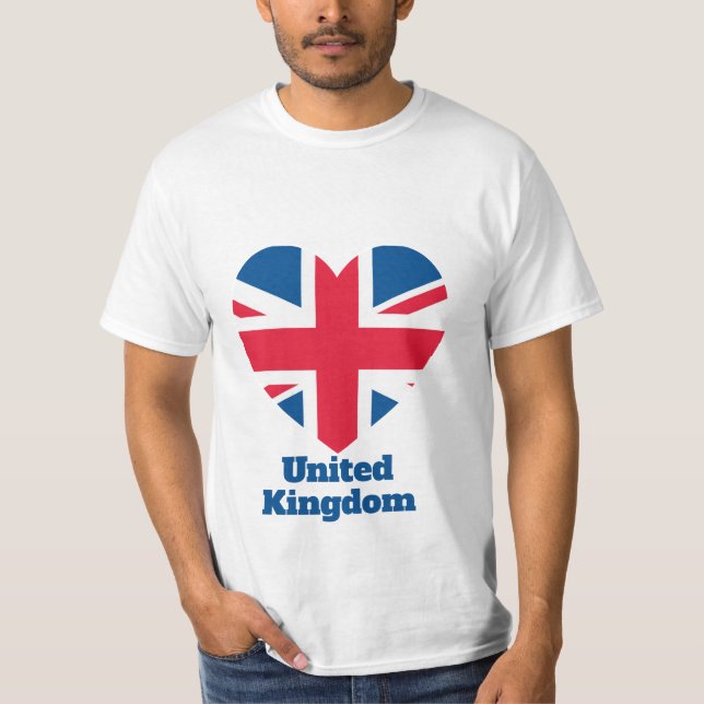 Camiseta con bandera cardíaca del Reino Unido (Anverso)
