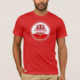 Camiseta con bandera circular de Gibraltar