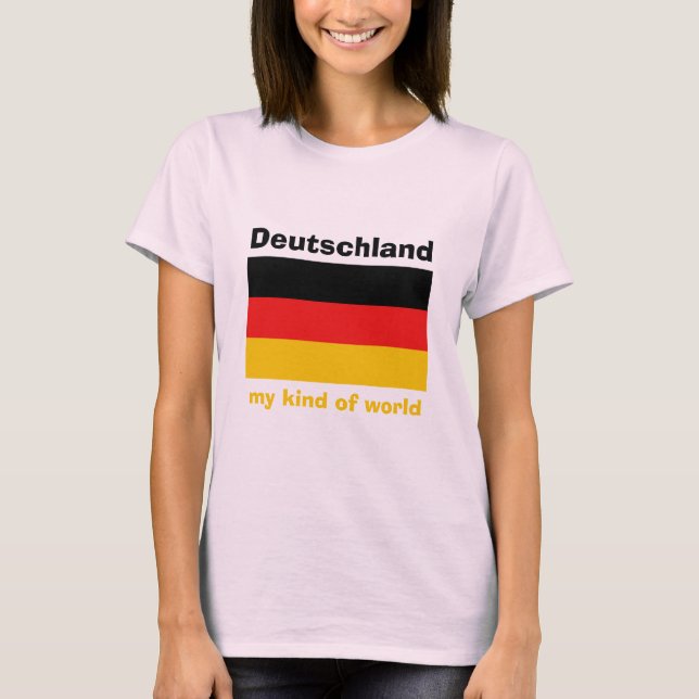 Camiseta con bandera de Alemania + mapa + texto (Anverso)