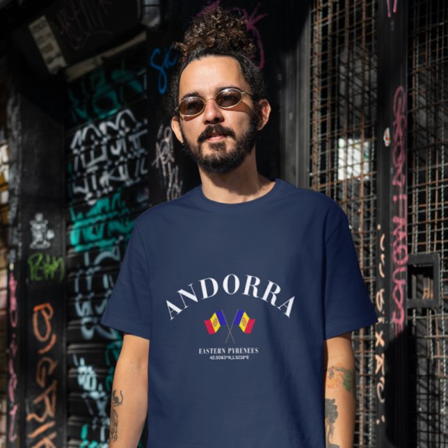 Camiseta con bandera de Andorra - ropa patriótica (Subido por el creador)