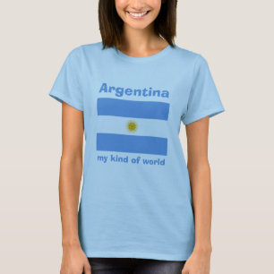 Camiseta con bandera de Argentina + mapa + texto