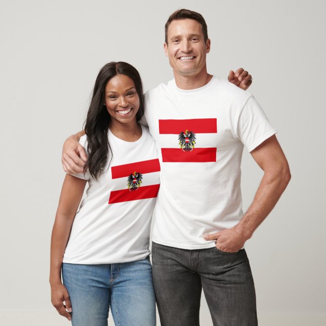 Camiseta con bandera de Austria (Unisexo)