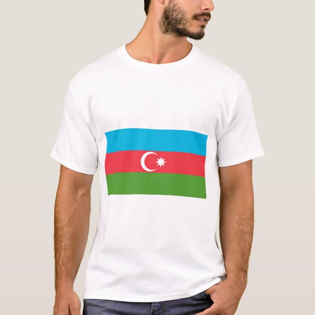 Camiseta con bandera de Azerbaiyán (Anverso)