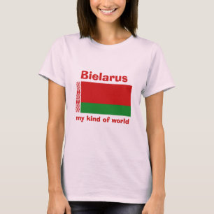Camiseta con bandera de Bielorrusia + mapa + texto
