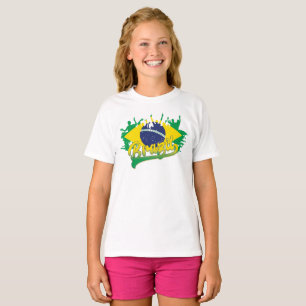 Camiseta con bandera de Brasil