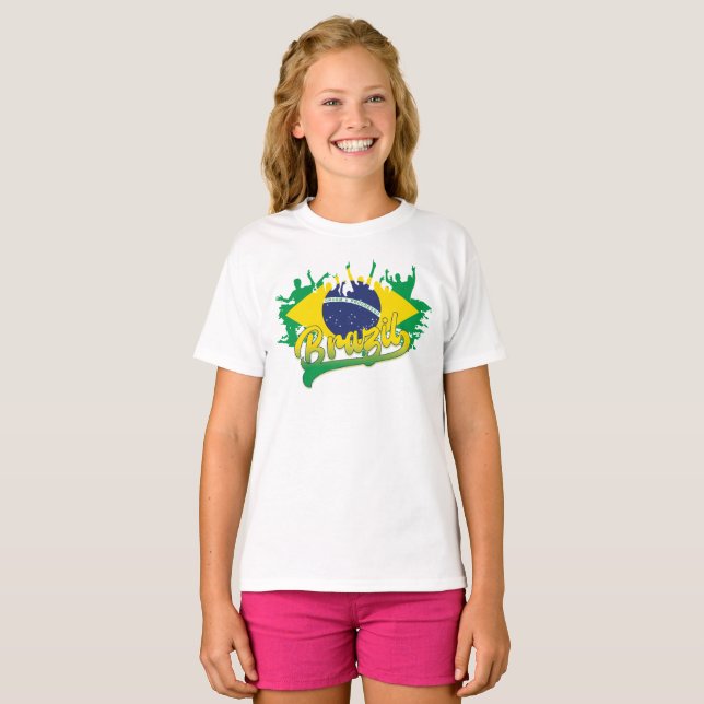 Camiseta con bandera de Brasil (Anverso completo)