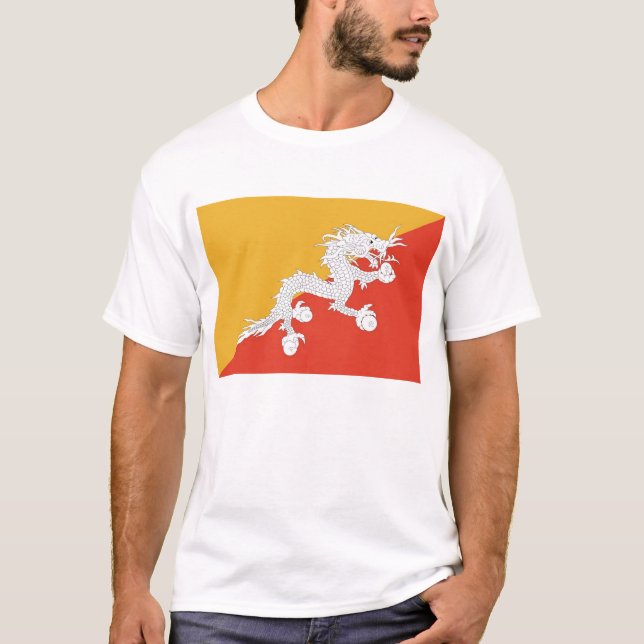 Camiseta con bandera de Bután (Anverso)